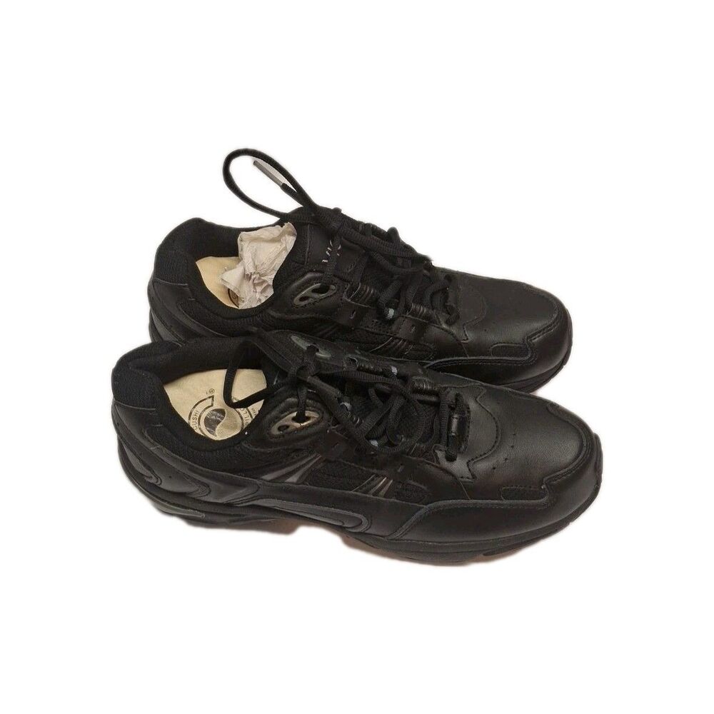 Vionic 23 Walk Women's Shoes Size 9.5 Black Leather Walking Sneakers Sz 9.5